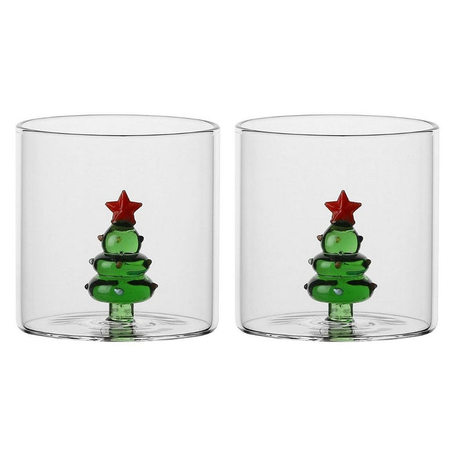 Thun Set 2 bicchieri con albero Sorprese di Natale - P5143A91 - Gioielleria De Patto