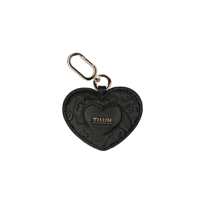 Thun Portachiavi a forma di cuore in ecopelle nero Sempre con me - H3495P00