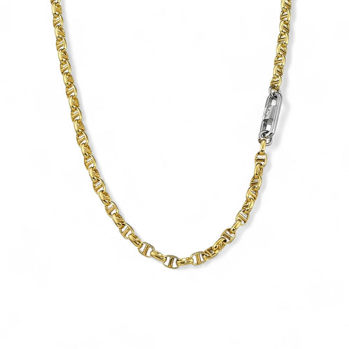 Collana Zancan In Oro Bianco e Giallo 50cm
