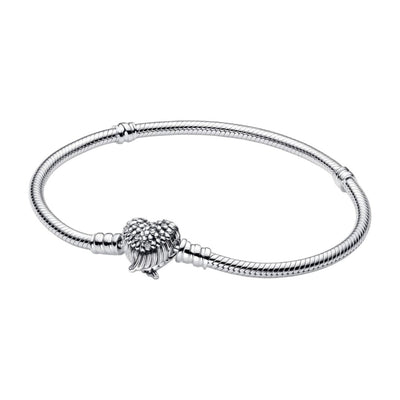 Bracciale Donna Pandora con Chiusura a Cuore e Ali d'Angelo - 593680C01
