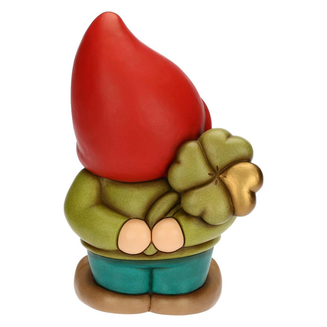 Thun Gnomo Oliver con quadrifoglio portafortuna in ceramica Inverno Incantato, maxi - F3424H90