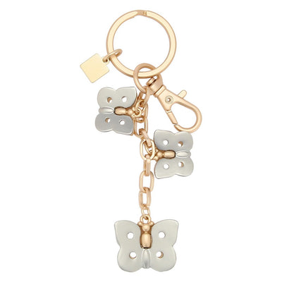 Thun Portachiavi in metallo 3 charms farfalle - T10455345P00
