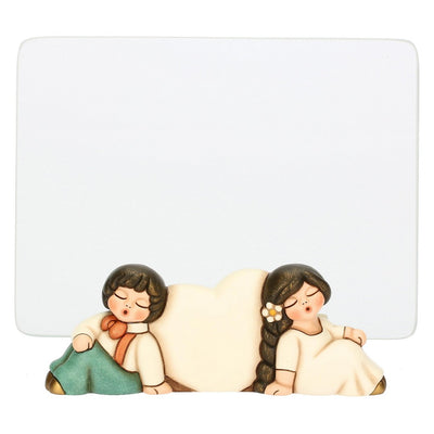 Thun Portafoto sposini con cuore in ceramica e vetro - T10076232H90