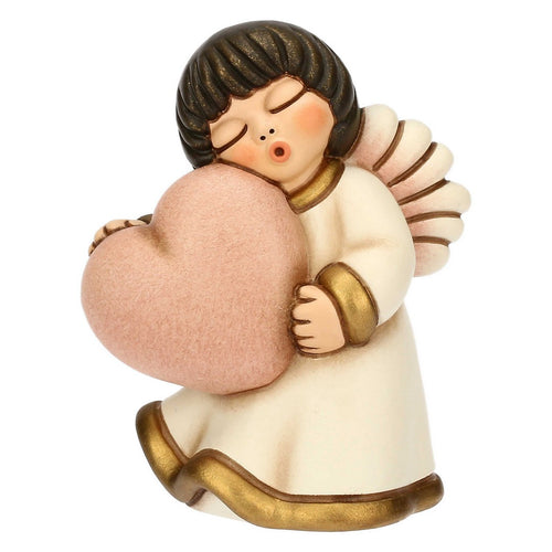 Thun Angelo in ceramica con cuore rosa - T10049288H93B
