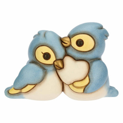 Thun Coppia cinciarelle in ceramica con cuore, piccole - T10094273H90