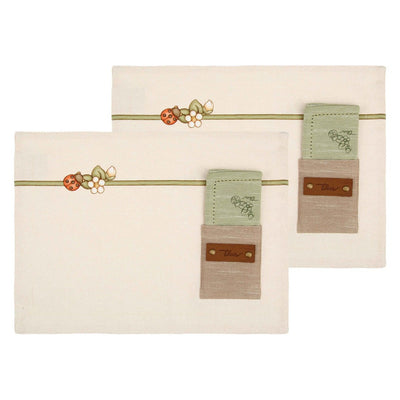 Thun Set 2 tovagliette con tasca e tovagliolo Country Bloom - T10502423P00T