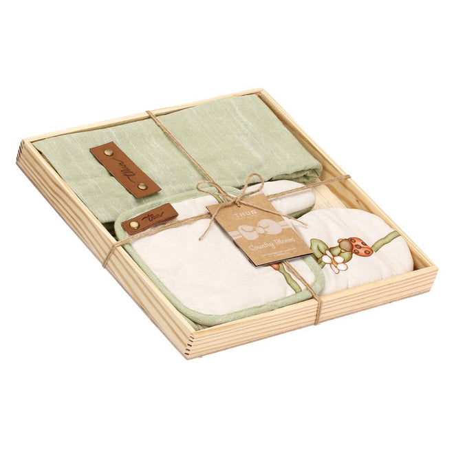 Thun Set presina, guantone, grembiule con scatola Country Bloom - T10500117P00T