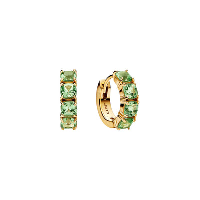 Orecchini Donna Pandora Cerchi Cristalli Verdi - 263851C01
