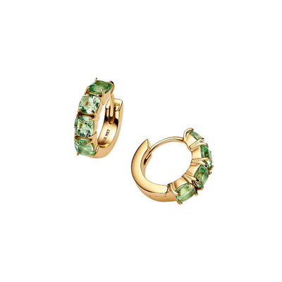 Orecchini Donna Pandora Cerchi Cristalli Verdi - 263851C01