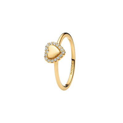 Anello Donna Pandora Cuore e Pavè da incidere - 163801C01