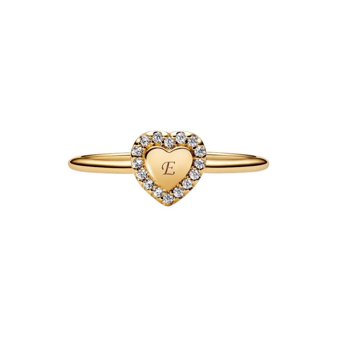 Anello Donna Pandora Cuore e Pavè da incidere - 163801C01