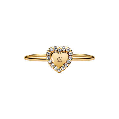 Anello Donna Pandora Cuore e Pavè da incidere - 163801C01