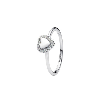 Anello Donna Pandora Cuore e Pavè da incidere - 193801C01