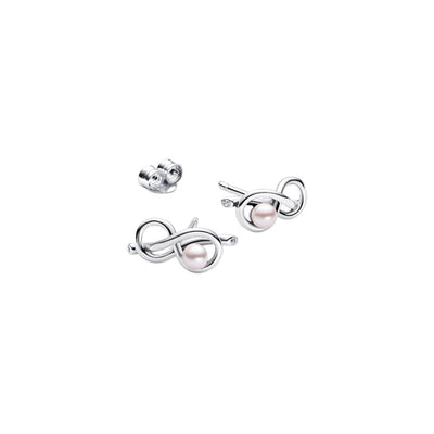 Orecchini Donna Pandora Legame infinito con Perla Rosa Artificiale - 293761C01