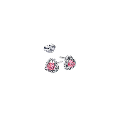 Orecchini Donna Pandora Cuori in Rilievo Rosa - 298427C02