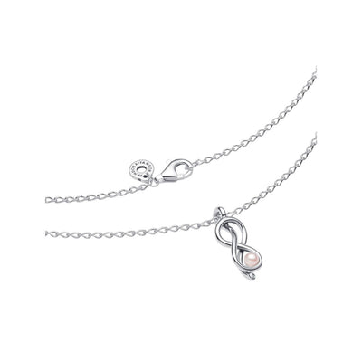 Collana Donna Pandora Legame Infinito con Perla Rosa Artificiale - 393762C01