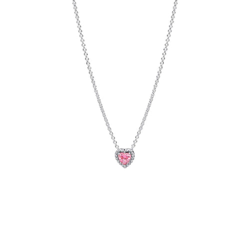 Collana Donna Pandora Cuore in Rilievo Rosa - 398425C02
