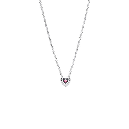 Collana Donna Pandora Cuore in Rilievo Rosa - 398425C02