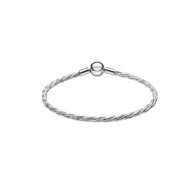 Bracciale Donna Pandora Maglia Doppia Intrecciata con Chiusura a Sfera - 593757C00
