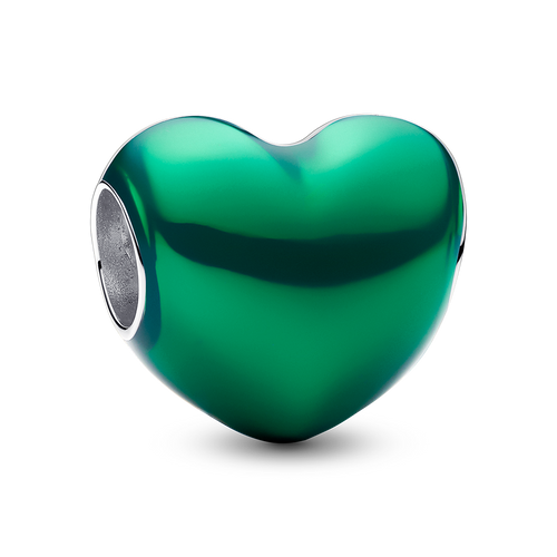 Charm Donna Pandora Cuore Metallico Verde - 793337C07