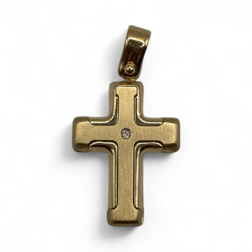 Croce In Oro Con Diamantino - CR2