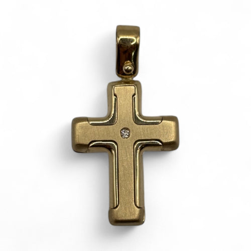 Croce In Oro Con Diamantino - CR2