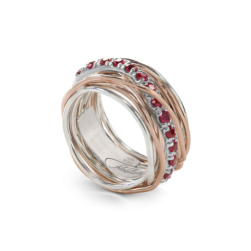 Anello Filodellavita Prezioso Collection 13 Fili Oro Rosa 9kt - AN113ARRB
