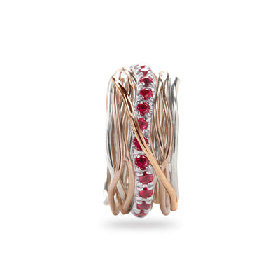 Anello Filodellavita Prezioso Collection 13 Fili Oro Rosa 9kt - AN113ARRB