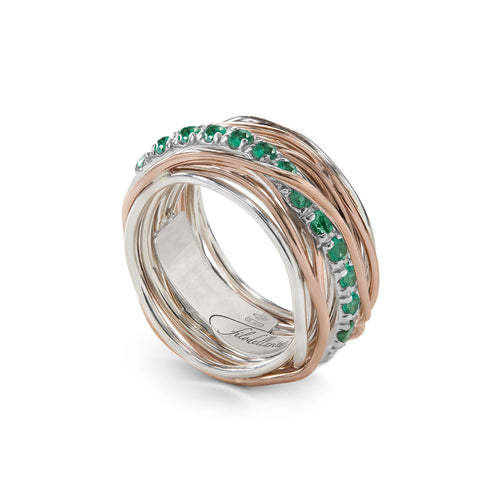 Anello Filodellavita Prezioso Collection 13 Fili Oro Rosa 9kt - AN113ARSM