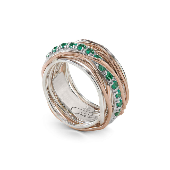 Anello Filodellavita Prezioso Collection 13 Fili Oro Rosa 9kt - AN113ARSM