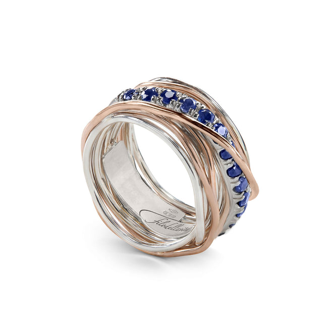 Anello Filodellavita Prezioso Collection 13 Fili Oro Rosa 9kt - AN113ARZB