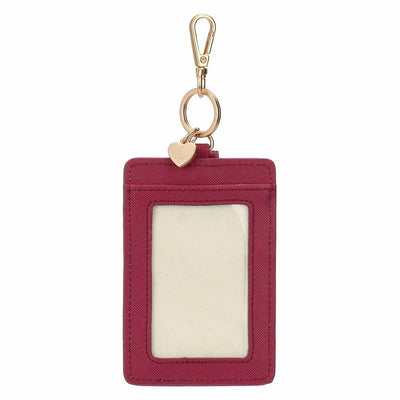 Thun Porta carte con gancio in ecopelle, cherry - t10787648p00