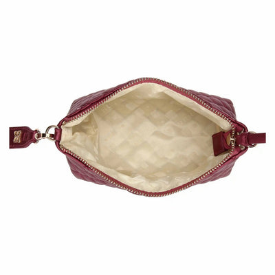 Thun Pochette trapuntata con tracolla, cherry - T10783349P00