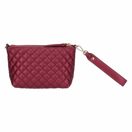 Thun Pochette trapuntata con tracolla, cherry - T10783349P00