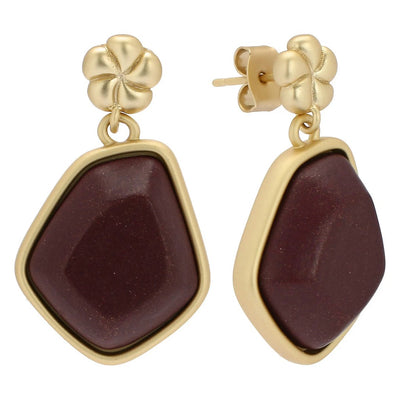 Thun Orecchini pendenti con pietra ceramica e fiore - T10790214P00