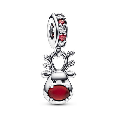 Pendente Donna Pandora Renna Naso Rosso Vetro di Murano - 792330C01 - Gioielleria De Patto