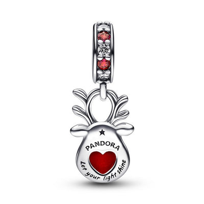 Pendente Donna Pandora Renna Naso Rosso Vetro di Murano - 792330C01 - Gioielleria De Patto