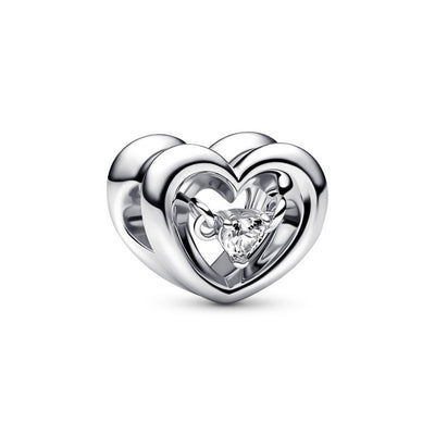Charm Donna Pandora Cuore Splendente con Pietra - 792493C01 - Gioielleria De Patto
