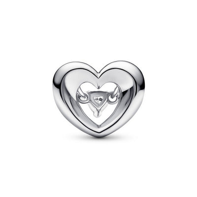 Charm Donna Pandora Cuore Splendente con Pietra - 792493C01 - Gioielleria De Patto
