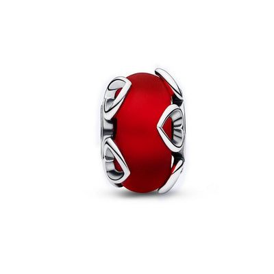 Charm Donna Pandora Vetro di Murano Rosso e Cuori - 792497C01 - Gioielleria De Patto