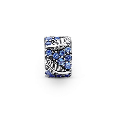 Clip Donna Pandora Piume e Pavè Blu - 792552C01