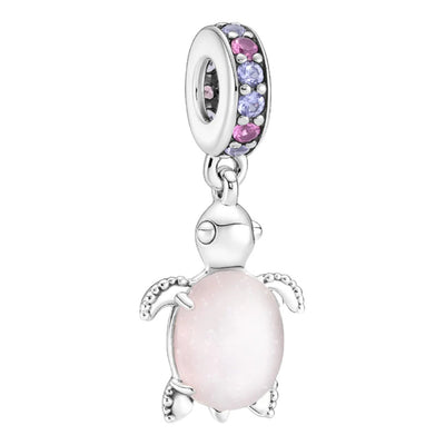 Pendente Donna Pandora Tartaruga Marina Rosa Vetro di Murano - Pendente - Gioielleria De Patto