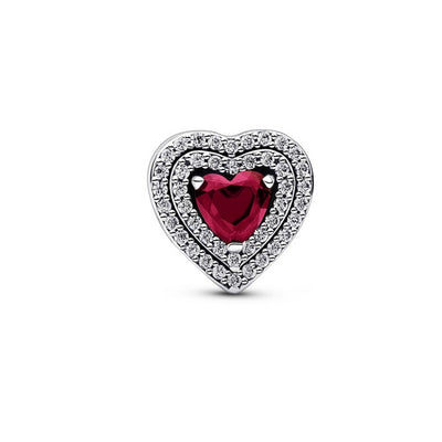 Charm Donna Pandora Cuore Rosso e Pavè - 799218C02