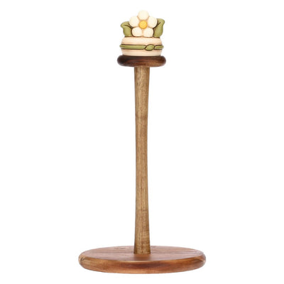 Thun Portarotolo in legno e ceramica Country Bloom - T10525324H90