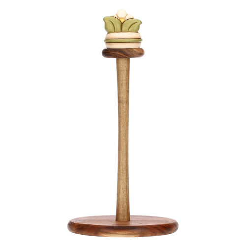 Thun Portarotolo in legno e ceramica Country Bloom - T10525324H90