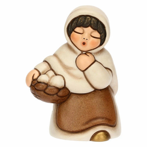 Thun Donna con cesto di uova in ceramica Presepe Classico - T10384280A83