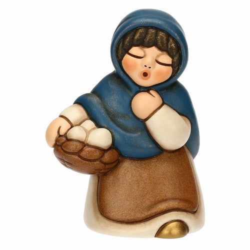 Thun Donna con cesto di uova in ceramica Presepe Classico - T10384280A98