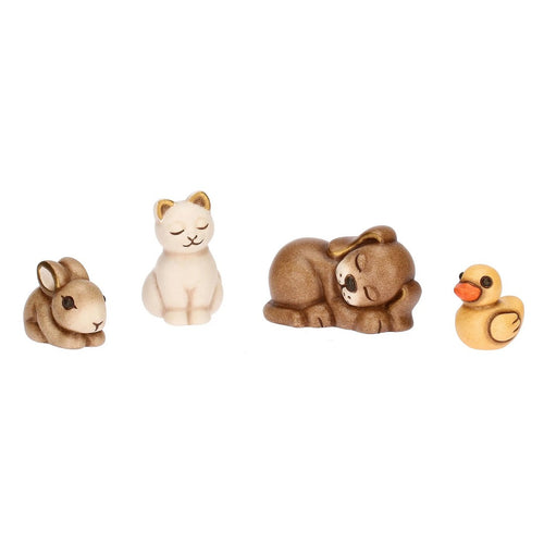Thun Set animali dell'aia in ceramica Presepe Classico - T10382281A91