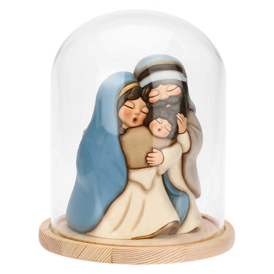 Thun Sacra Famiglia in ceramica con campana in vetro - T10640283H90