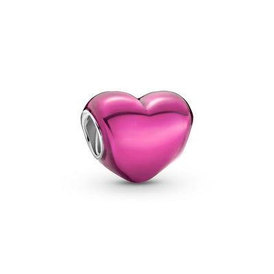 Charm Donna Pandora Cuore Metallico Rosa - 799291C03 - Gioielleria De Patto